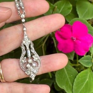 ART DECO RHINESTONE Necklace/Rhinestone Necklace/40&#39;s Jewelry/40&#39;s Necklace/Art Deco Necklace/Deco Jewelry/Near Mint Condition