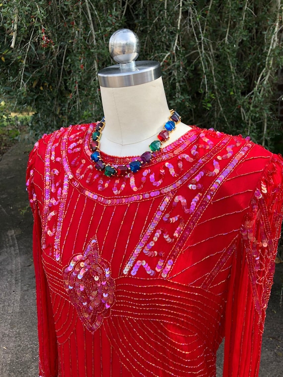 BEAUTIFUL BEADED Dresses/80's Sequin Dresses/80's 