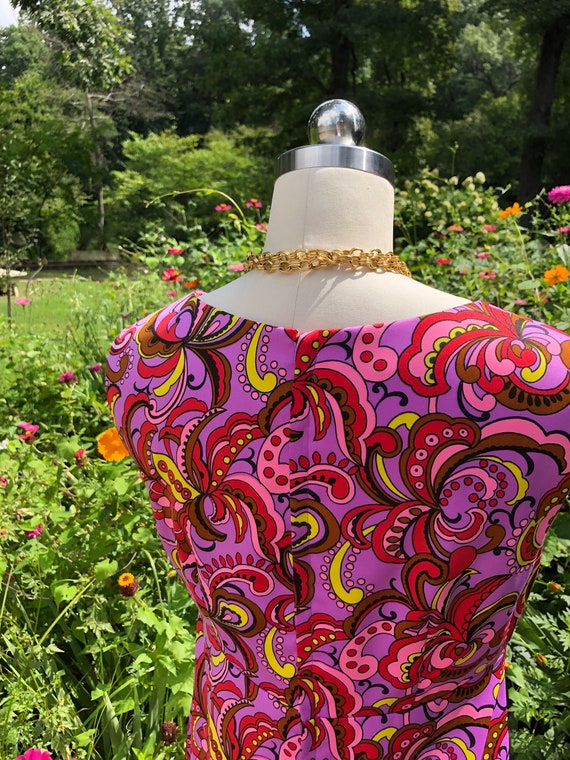 BEAUTIFUL 60's PAISLEY Maxi Dress/60's GoGo Maxi … - image 9