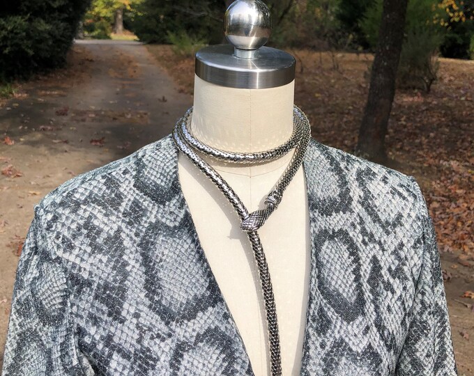 RARE 70's VICTORIA ROYAL Gown/snake Print Gown/lurex Gowns/70's Gowns