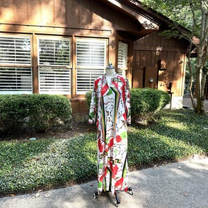 RARE EDUARDO for PUCCI Dress/Eduardo for Pucci/60s Dresses/60s Hostess Gowns/Mod Dresses/European Coat Dresses/Pucci/Good Vintage Condition