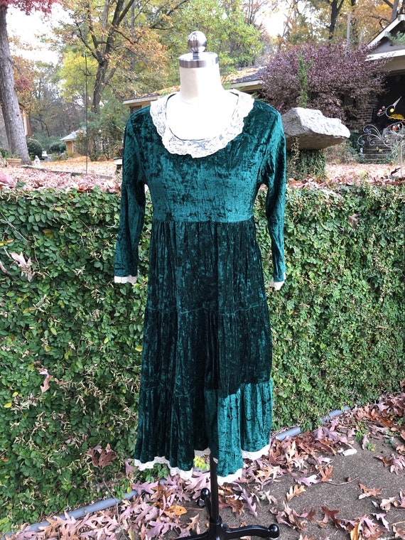 Boho Dresses/Hippie Dresses/Empire Dresses/Velvet… - image 1