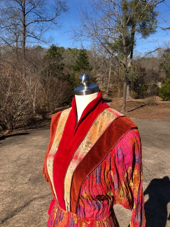 GORGEOUS 80's CHACOK DRESS/French Dresses/Red Dres