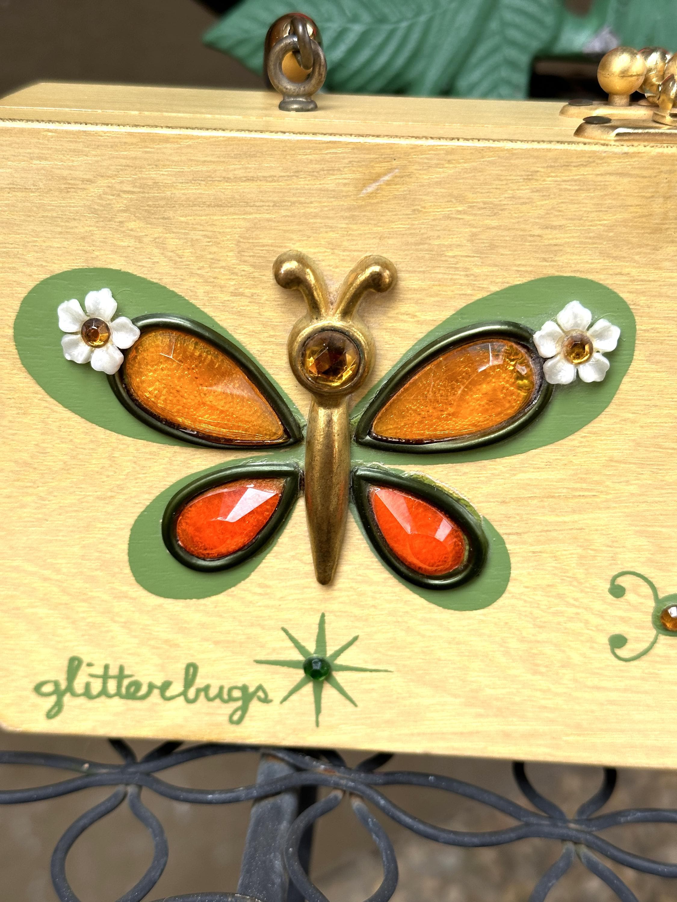 60's ENID COLLINS Glitter Bugs Handbag/enid Collins/enid Collins