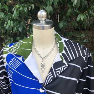 STUNNING 70&#39;s LANVIN MOD Dress/70’s Designer Fashion/Vintage Lanvin Button Maxi Dress/Vintage Art Nouveau Dress/70’s/Good Vintage Condition