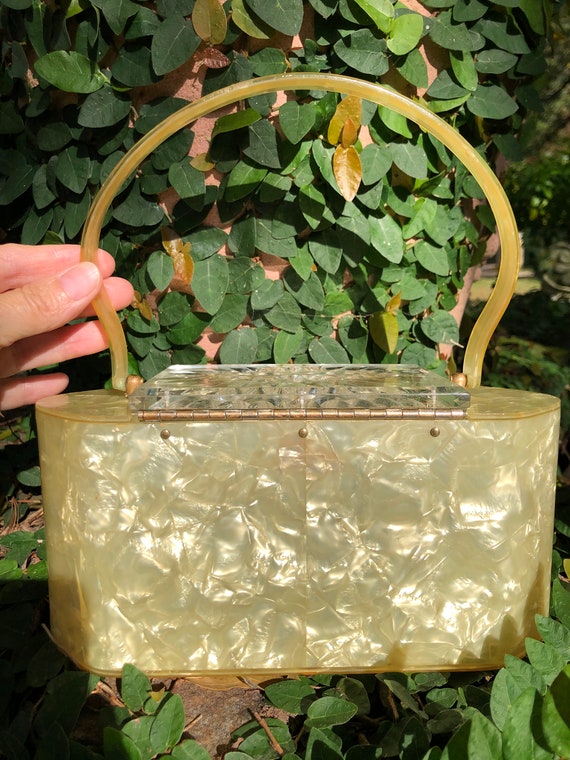 YELLOW LUCITE Handbag/Lucite Handbags/Lucite Purs… - image 7