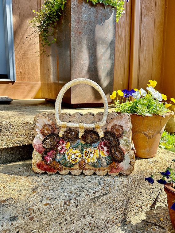 50's SHABBY CHIC Handbags/Vintage Handbags/50's Su