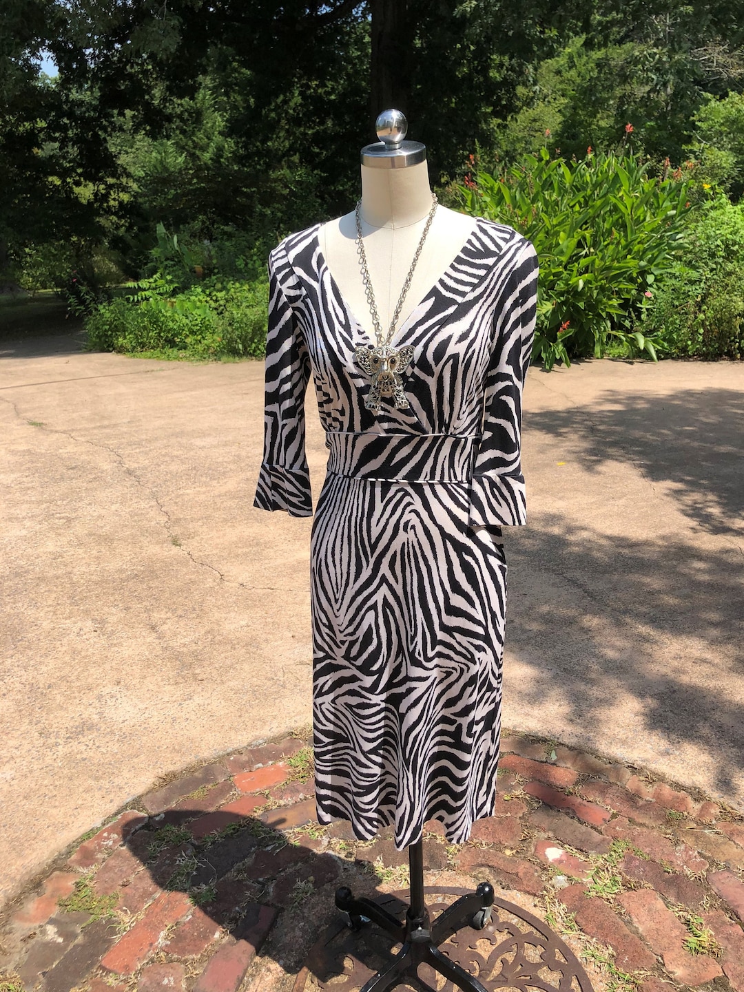 DIANE Von FURSTENBERG ZEBRA Wrap Dress/90's Diane Von Furstenberg