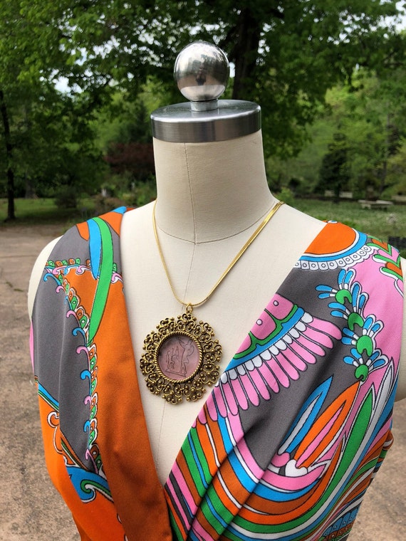 PSYCHEDELIC 70's DON LUIS Gown/70's Designer Dress