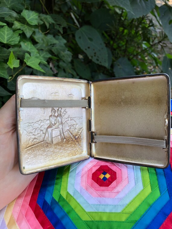 RARE ANTIQUE CIGARETTE Case/Art Deco Cigarette Ca… - image 3