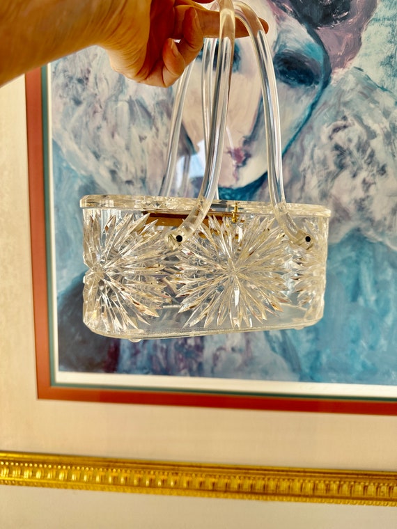 RARE LUCITE HANDBAGS/Betty White Purse/50's Lucit… - image 4