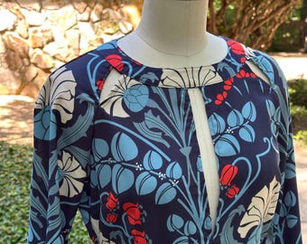 LOVELY jaren 90 FLORAL MAXI-jurk/jurk diepe V/bloemen maxi/maxi-jurken/90's kleding/vintage jurken/sexy jurk/nieuwstaat