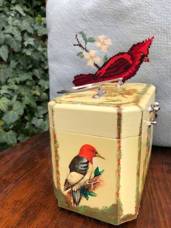 BIRD DECOUPAGE Handbag/Bird Box Purse/Bird Purse/… - image 4