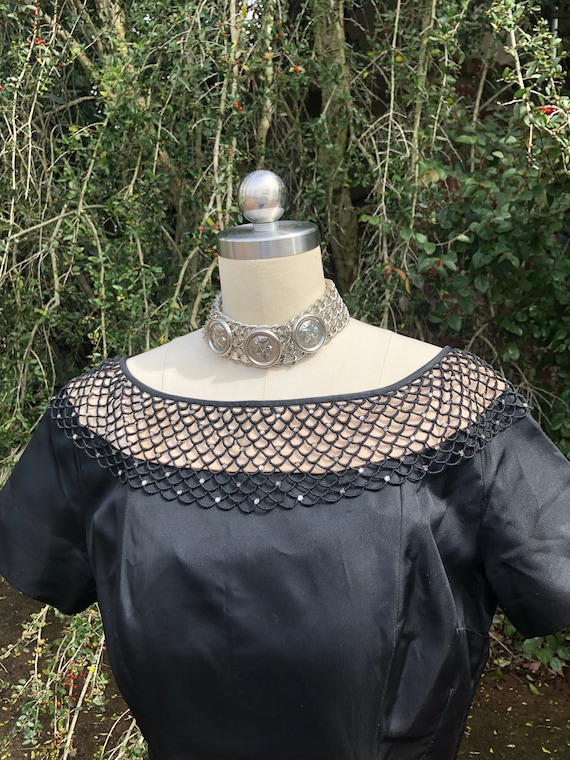 GORGEOUS 40's BLACK Size Medium Dress/40's Dresse… - image 1