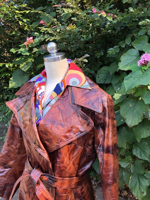 GORGEOUS 70's PATCHWORK Leather Jacket/Patchwork … - image 5