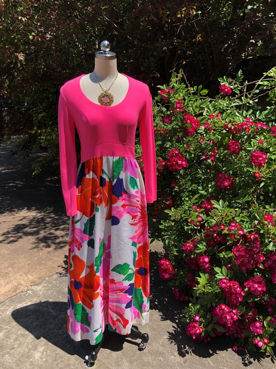 FLORAL 60's JULIE MILLER Dress/60's Maxi Dresses/… - image 10