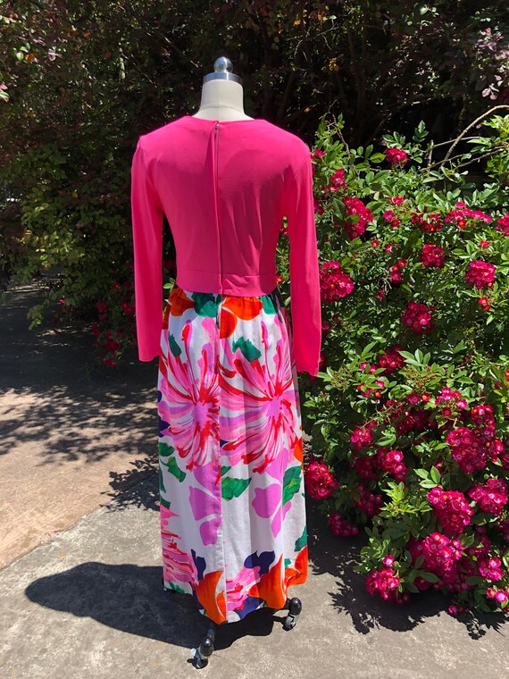 FLORAL 60's JULIE MILLER Dress/60's Maxi Dresses/… - image 3