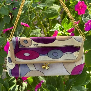 MAGNÍFICO bolso EMILIO PUCCI de los años 60/bolso de terciopelo Pucci/bolso Pucci/Pucci/Emilio Pucci/bolsos de los años 60/bolsos de los años 60/en perfecto estado