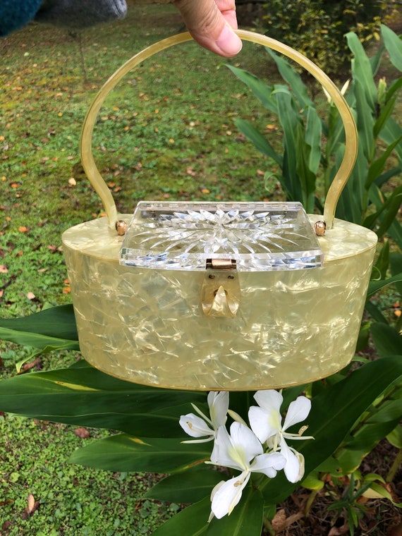 YELLOW LUCITE Handbag/Lucite Handbags/Lucite Purs… - image 4