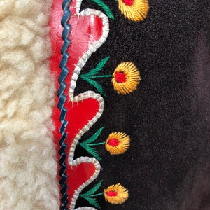RARE 70's PENNY LANE Coat/Real Shearling Coats/Sherpa Coats/Embroidered Coats/Vintage Penny Lane/Almost Famous Coats/Near Mint Condition image 7