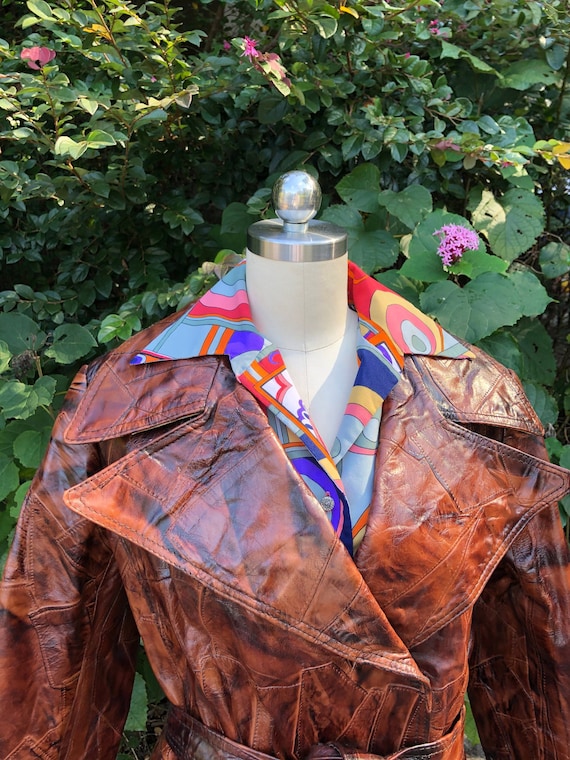 GORGEOUS 70 s PATCHWORK Leather Jacket patchwork Jackets leather Jackets 70s Jackets vintage Leather Jacket leather Peacoat mint Condition Etsy