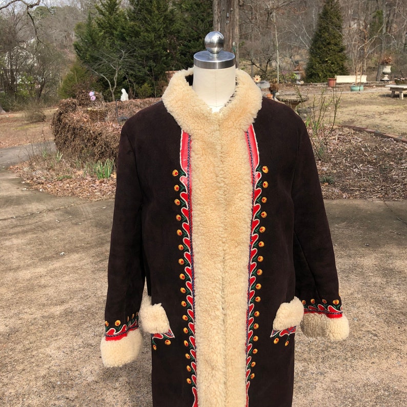 RARE 70's PENNY LANE Coat/Real Shearling Coats/Sherpa Coats/Embroidered Coats/Vintage Penny Lane/Almost Famous Coats/Near Mint Condition image 1
