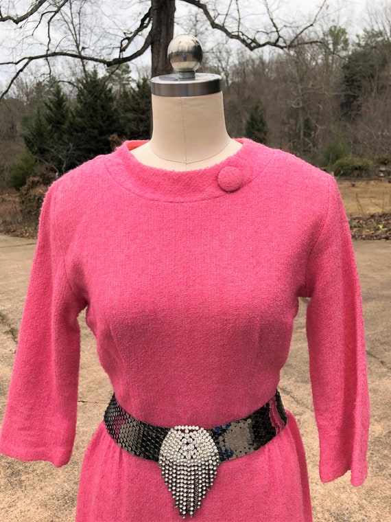 PRETTY PINK 60's BOUCLE Dress/60's Dresses/Boucle… - image 8