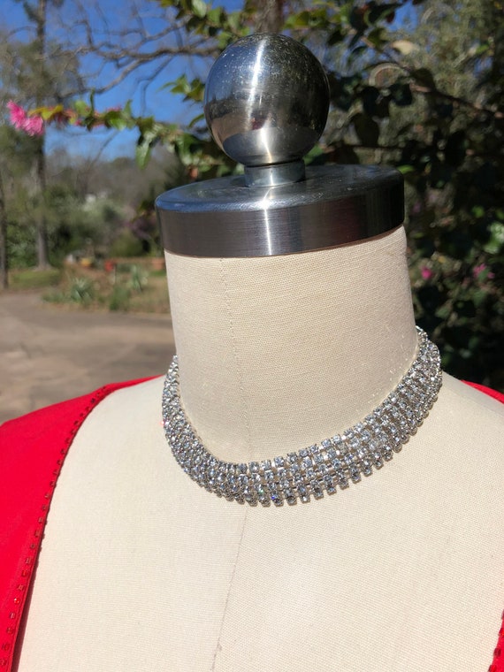 50's RHINESTONE CHOKER/Vintage Chocker/50’s Jewel… - image 3