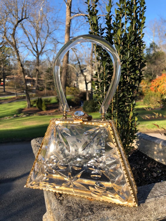 RARE LUCITE Handbags/Llewellyn Purses/Lucite Purse