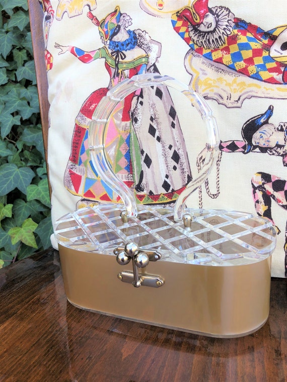 LOVELY LUCITE Charles Kahn Handbag/Lucite Purses/L