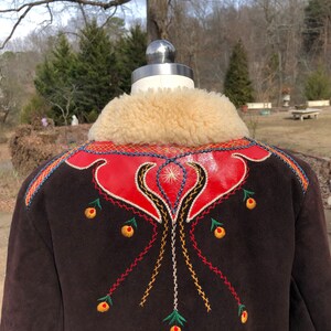 RARE 70's PENNY LANE Coat/Real Shearling Coats/Sherpa Coats/Embroidered Coats/Vintage Penny Lane/Almost Famous Coats/Near Mint Condition image 4