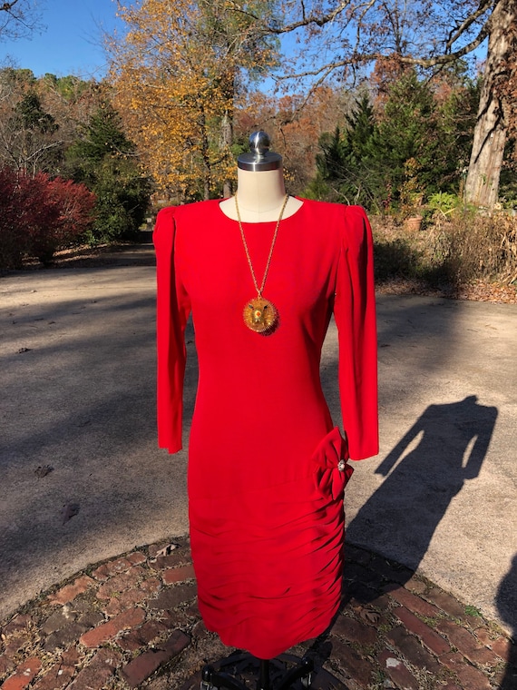 RED 80's RIMINI DRESS/Cocktail Dresses/Party Dress