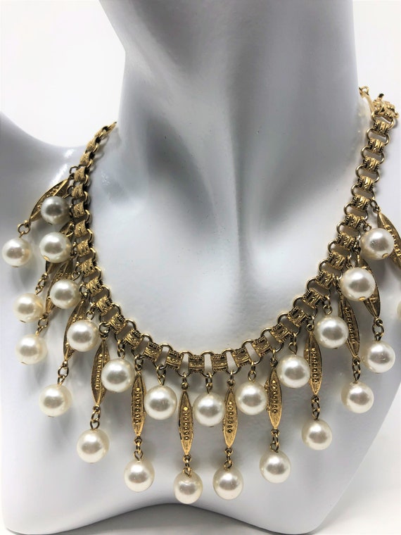 RARE CORO 60's Faux PEARL Necklace/60's Necklaces… - image 8