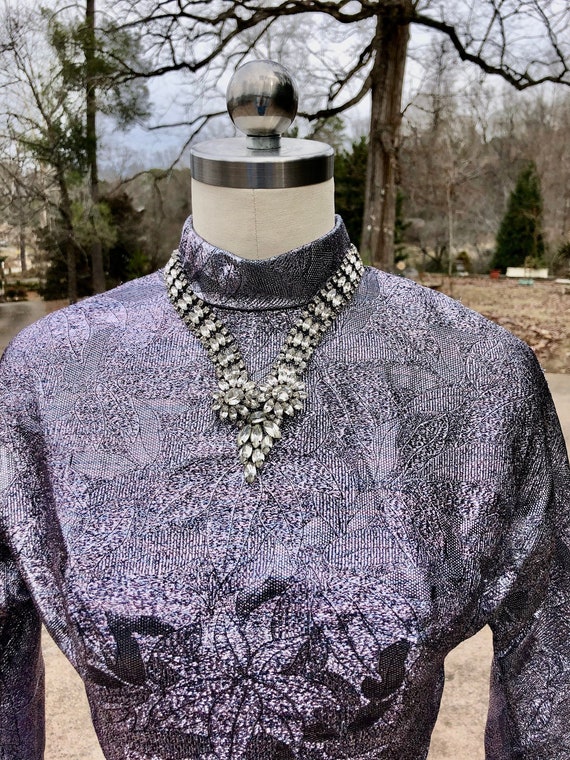 GORGEOUS 60's METALLIC DRESS/Purple Dresses/60's D
