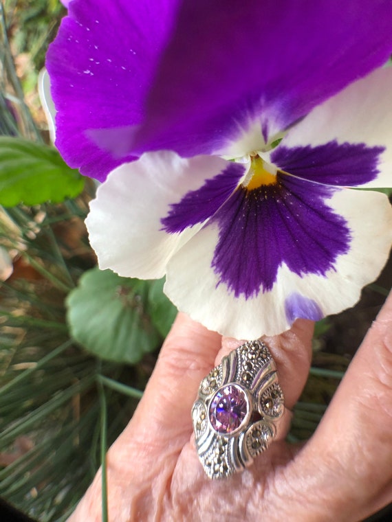 RARE 20's EDWARDIAN AMETHYST Ring/20's Jewelry/20'