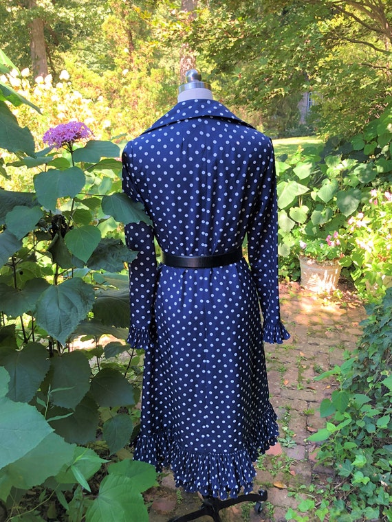 PRETTY 80's VICTOR COSTA Dotted Dress/Victor Cost… - image 3