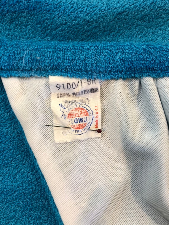 60's BIKINI SET with Skirt/Vintage Terrycloth Bik… - image 8