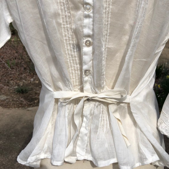 Edwardian White Cotton Lawn Blouse