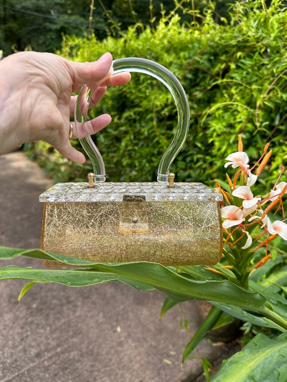 LUCITE HANDBAGS/Lucite Purses/Lucite Bags/50's Luc