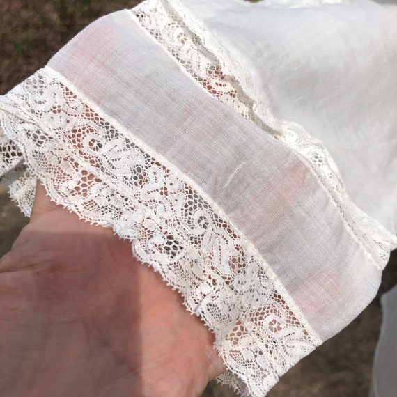 A Vintage edwardian white Ribbon Work Top blouse