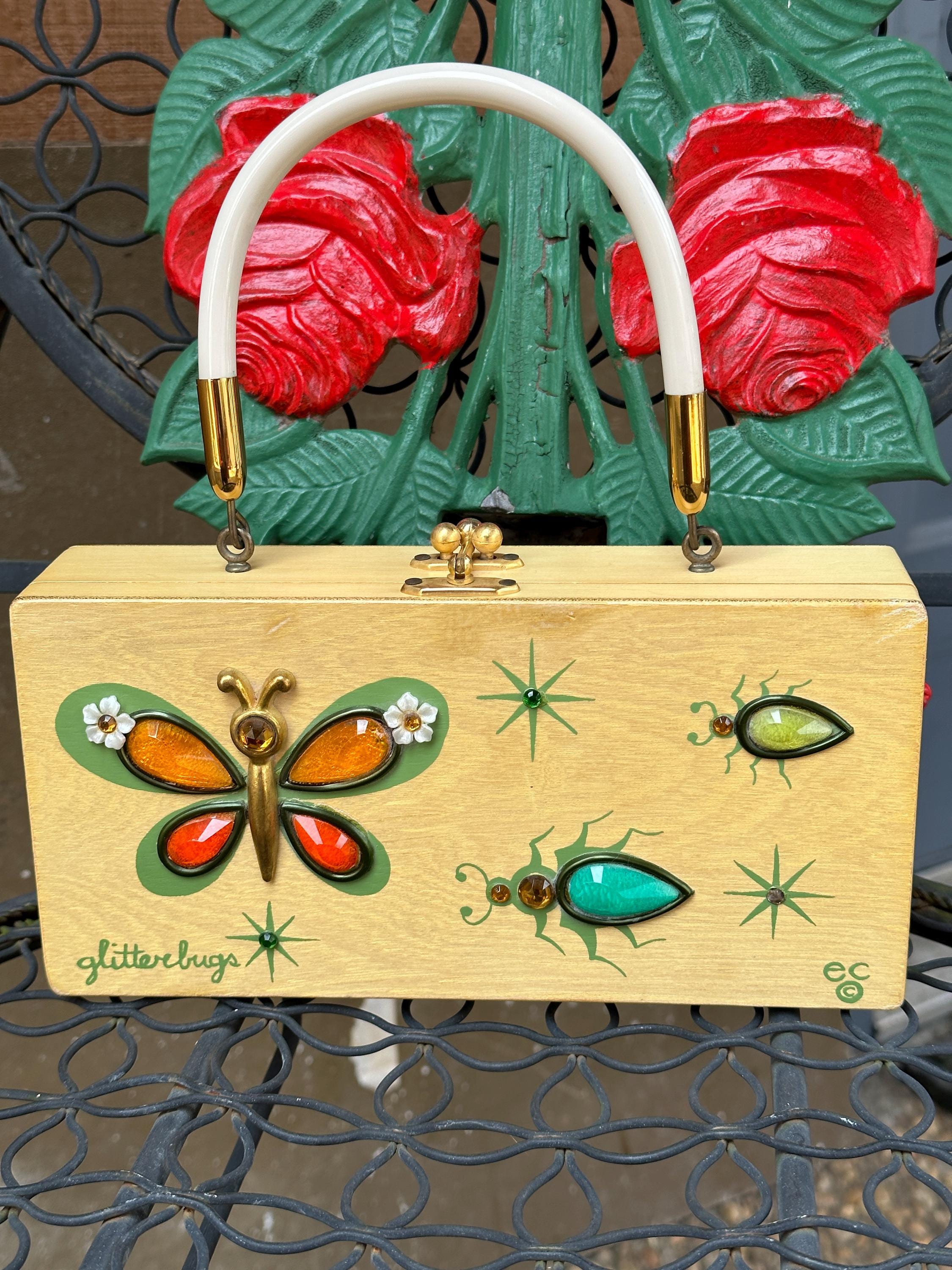 60's ENID COLLINS Glitter Bugs Handbag/enid Collins/enid Collins