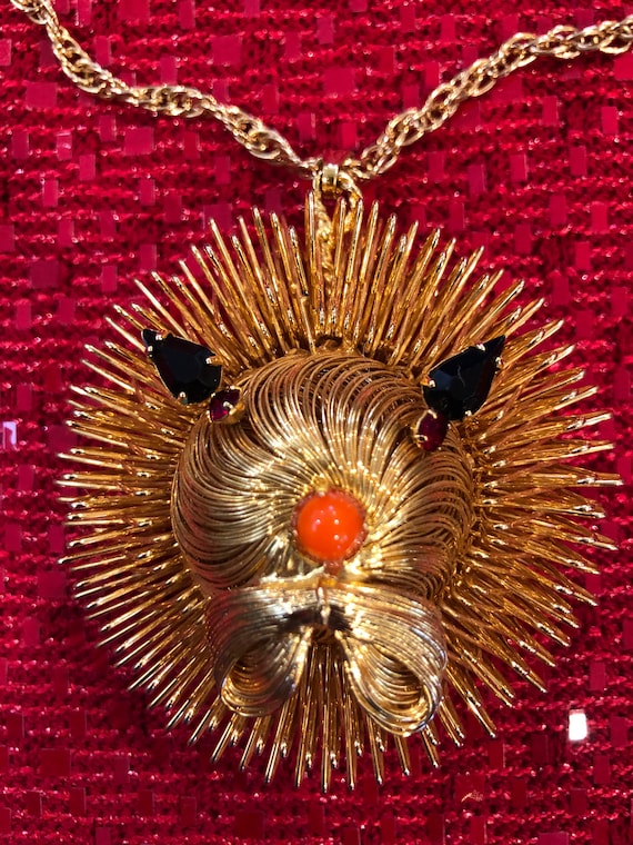 BEAUTIFUL 70's LION NECKLACE/Lion Necklaces/Lion … - image 2