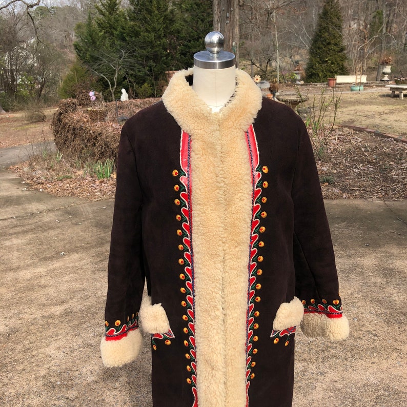 RARE 70's PENNY LANE Coat/Real Shearling Coats/Sherpa Coats/Embroidered Coats/Vintage Penny Lane/Almost Famous Coats/Near Mint Condition image 10
