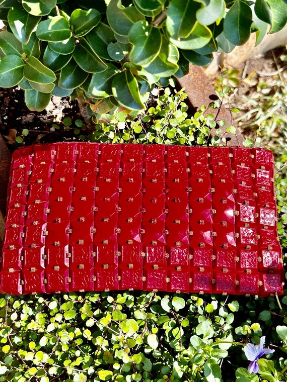 RARE RED PLASTICFLEX Clutch/40's Clutches/40's Han