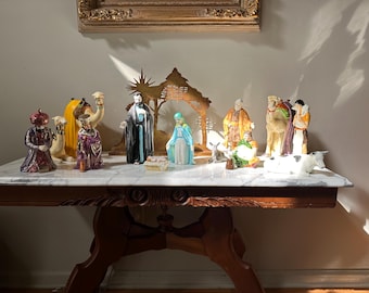 Complete Nativity & Accessory Set-vintage 1999 Grandeur Noel-27 Pc