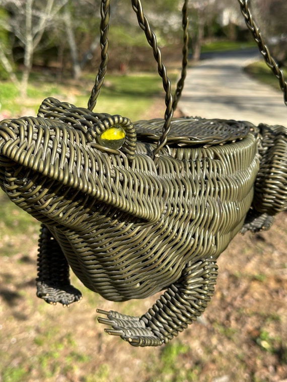 RARE 50's WICKER FROG Purse/50's Animal Purses/50… - image 8