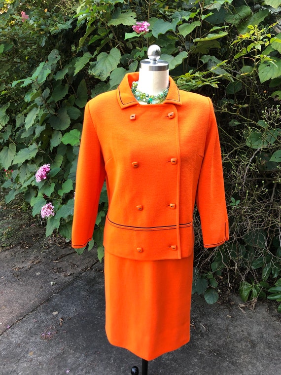 60's RARE ITALIAN Knit Suit with Psychedelic Blou… - image 2