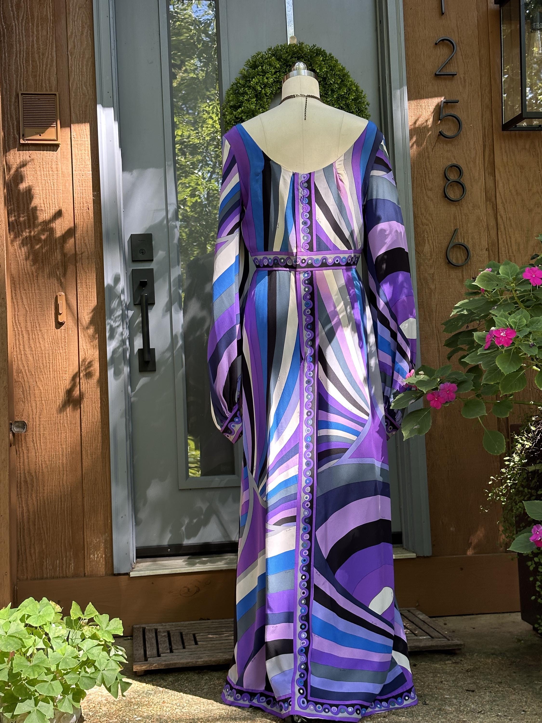 STUNNING 60's EMILIO PUCCI Maxi Gown/emilio Pucci/60's Dress/60's