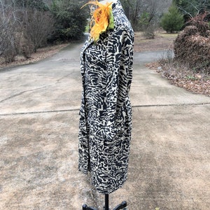 RARE YVES SAINT Laurent 80's Dress/Rive Gauche Coat/Designer Animal Print Coat/Animal Print Dress/Yves Saint Laurent/Mint Condition image 5