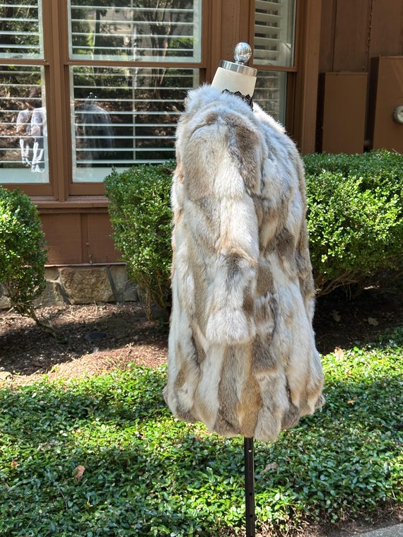 PATCHWORK 70's RABBIT FUR Coat /Patchwork Jacket/… - image 3